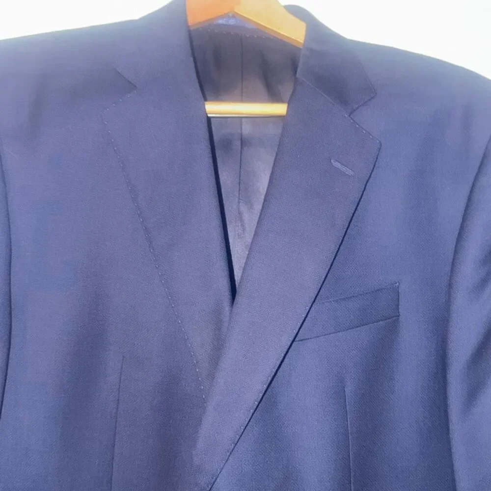 CHARLES TYRWHITT Navy Blue Wool Suit-42S 36x30